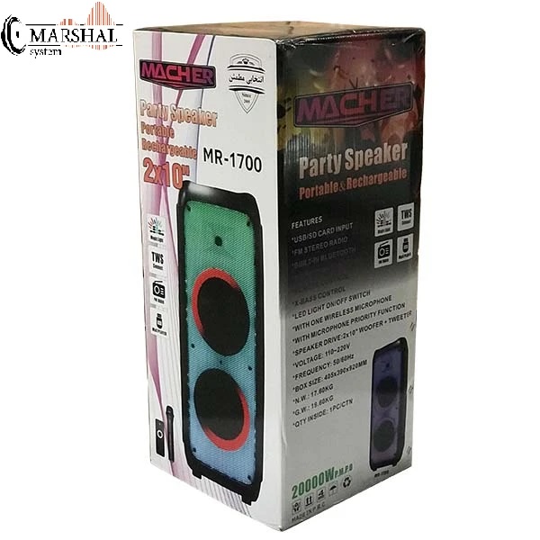 قیمت ارزان اسپیکر بلوتوثی قابل حمل مچر مدل MR-1700