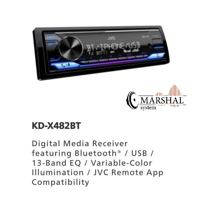 خرید پخش خودرو جی وی سی مدل X482BT با قیمت ارزان