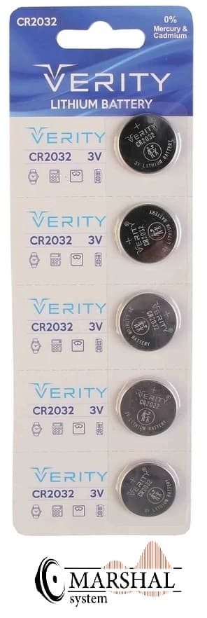 باتری سکه ای وریتی مدل CR2032 بسته ۵ عددی