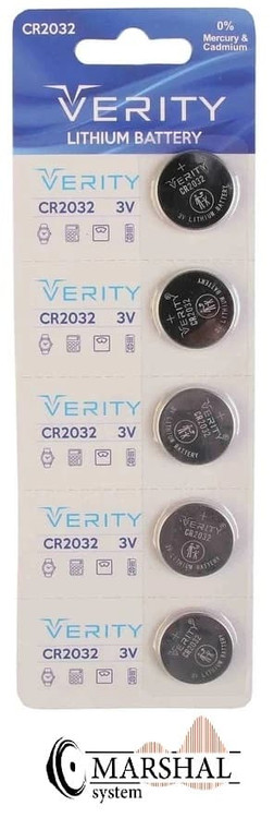 باتری سکه ای وریتی مدل CR2032 بسته ۵ عددی