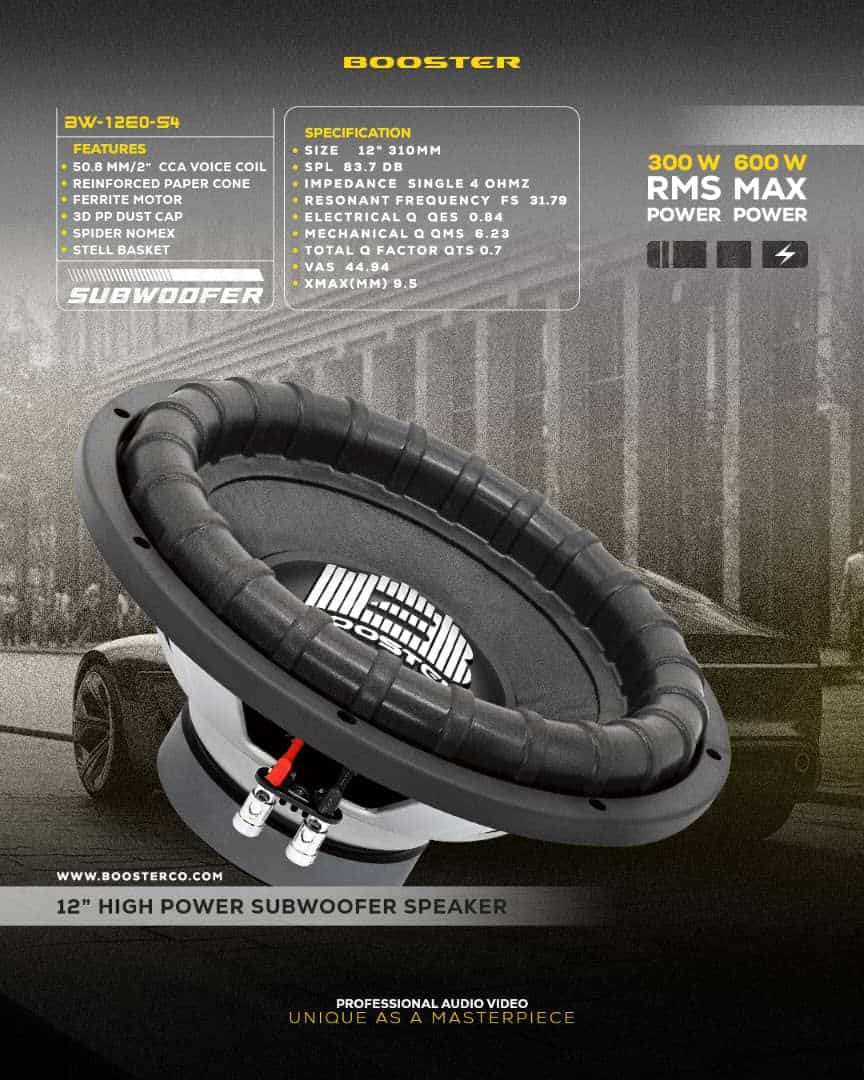 ساب ووفر ۱۲ اینچ بوسترBW-12E0-S4