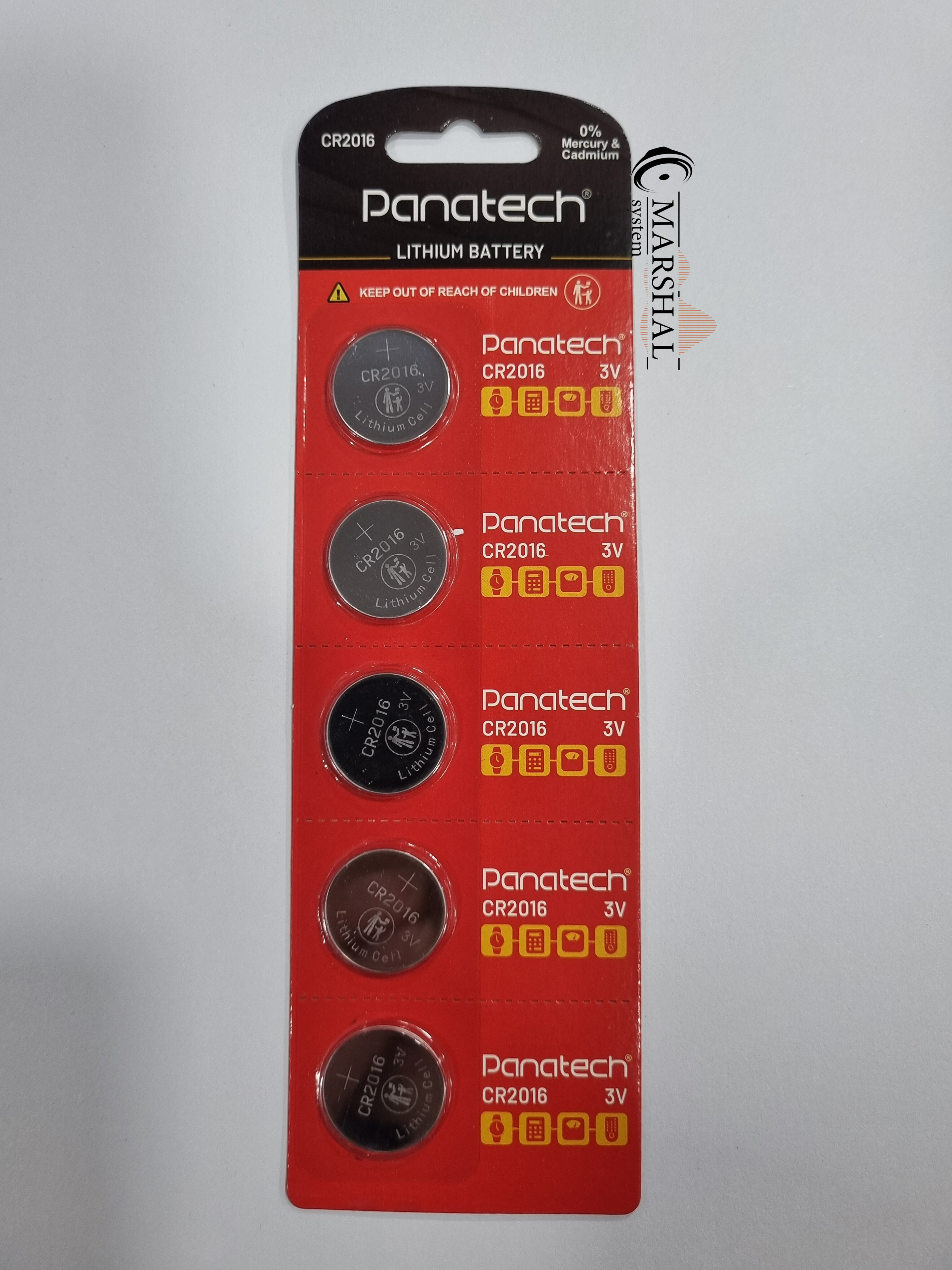 خرید و قیمت باتری سکه ای پاناتک مدل CR 2016 بسته پنج عددی
