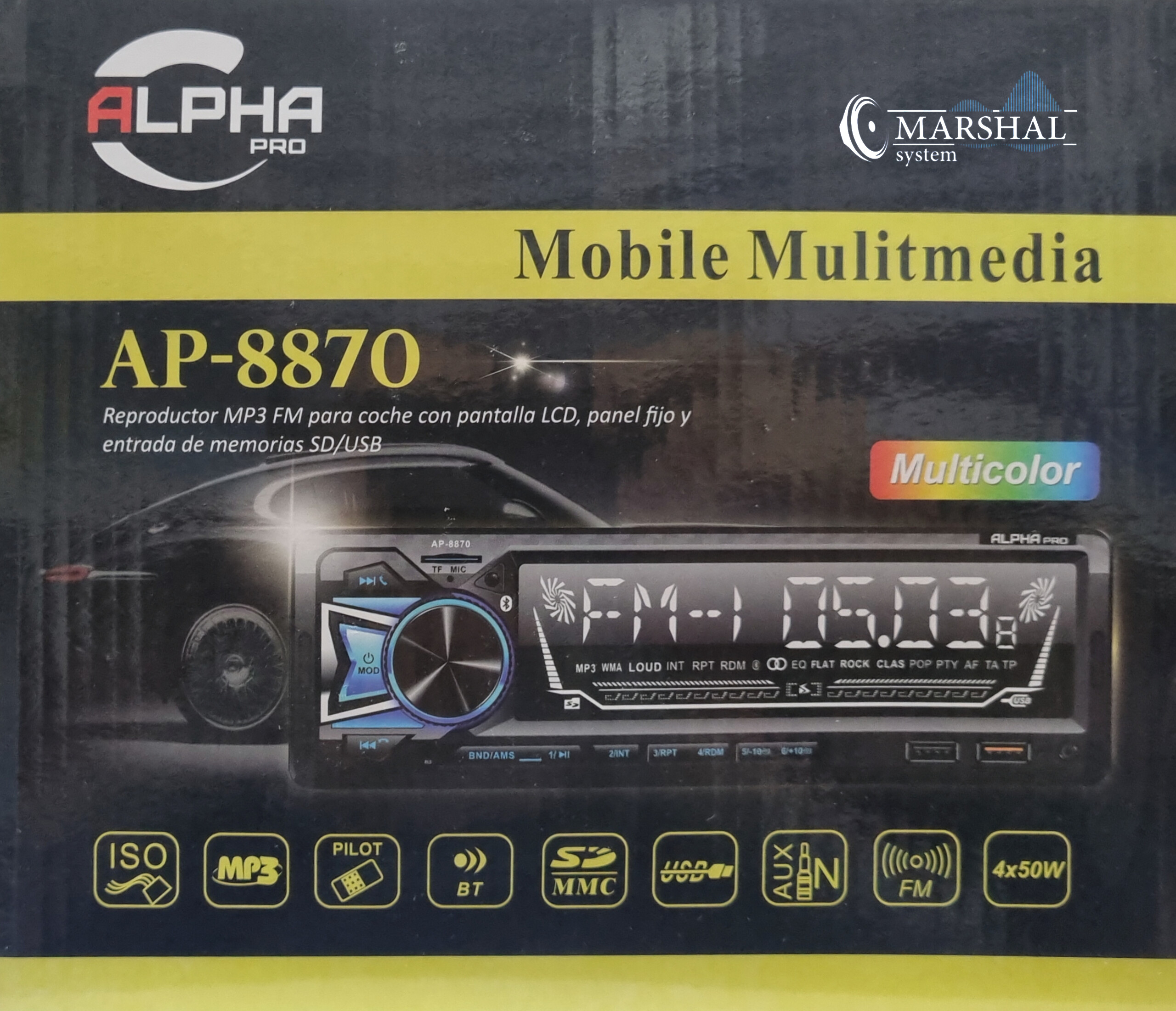 رادیو پخش خودرو آلفا مدل AP-8870 خرید از مارشال سیستم