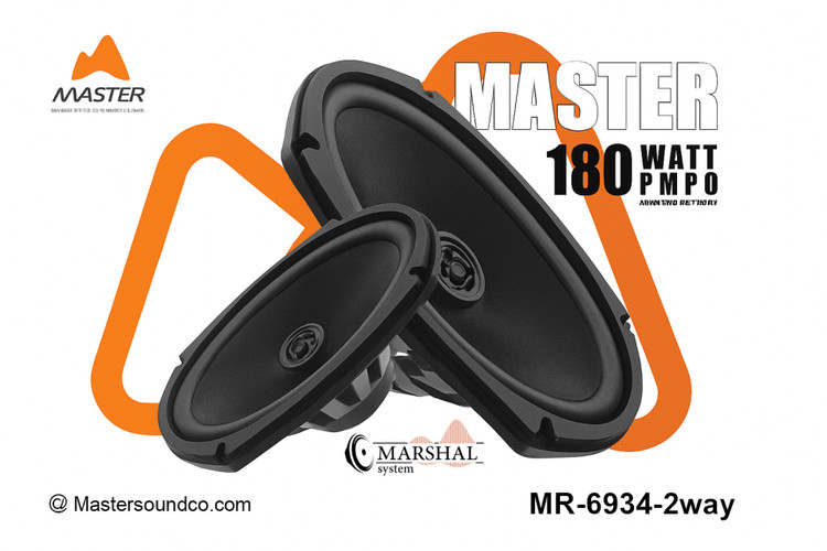 بلندگوی بیضی مستر مدل MR-6934-2 Way بسته ۲ عددی تیوتر دار