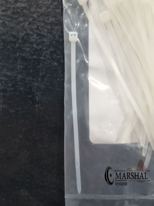 بست کمربندی مدل LM-3 x 100 سفید 10سانتی متری بسته 100 عددی
