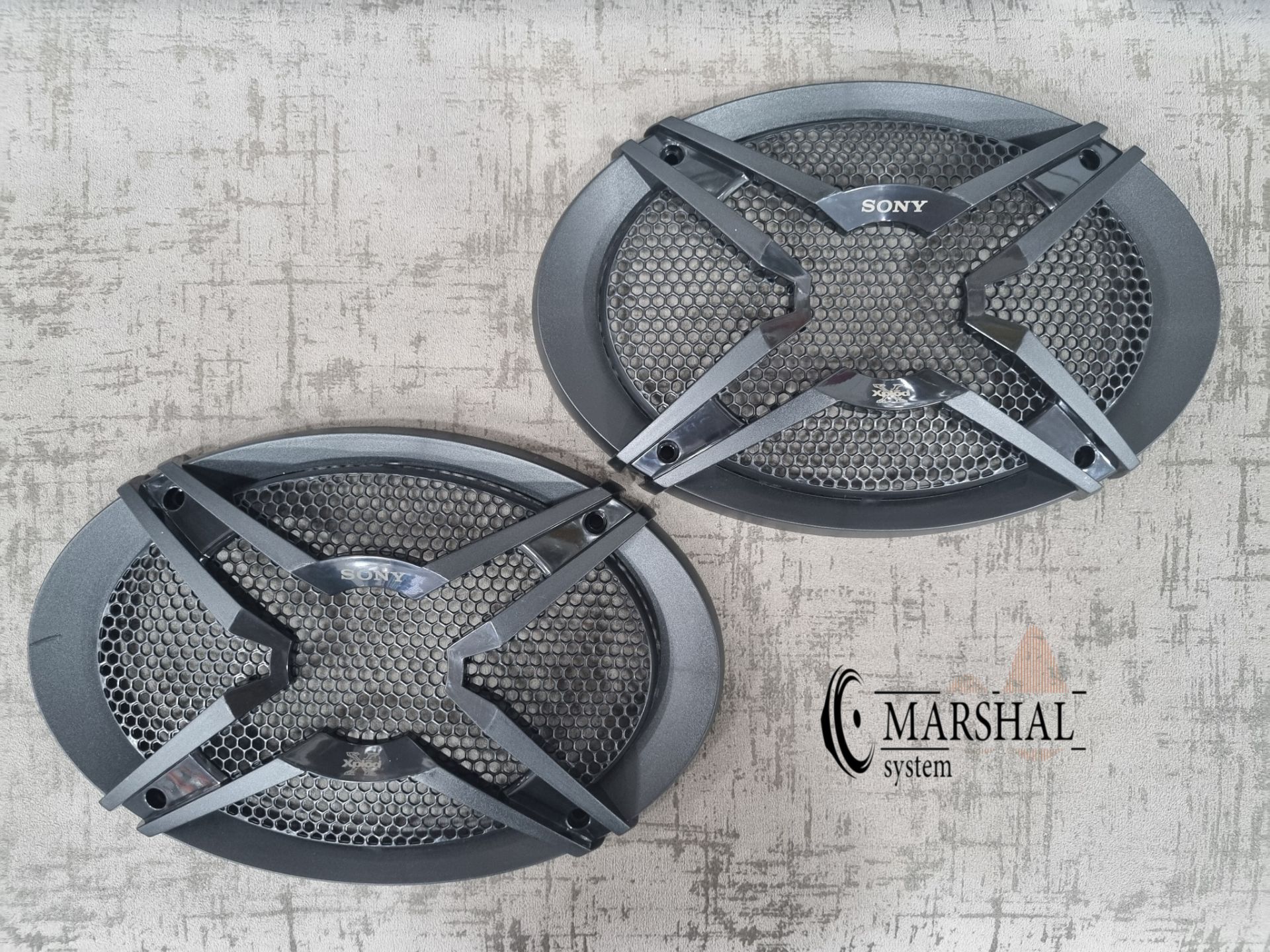 قاب اسپیکر خودرو بیضی طرح سونی بسته ۲ عددی