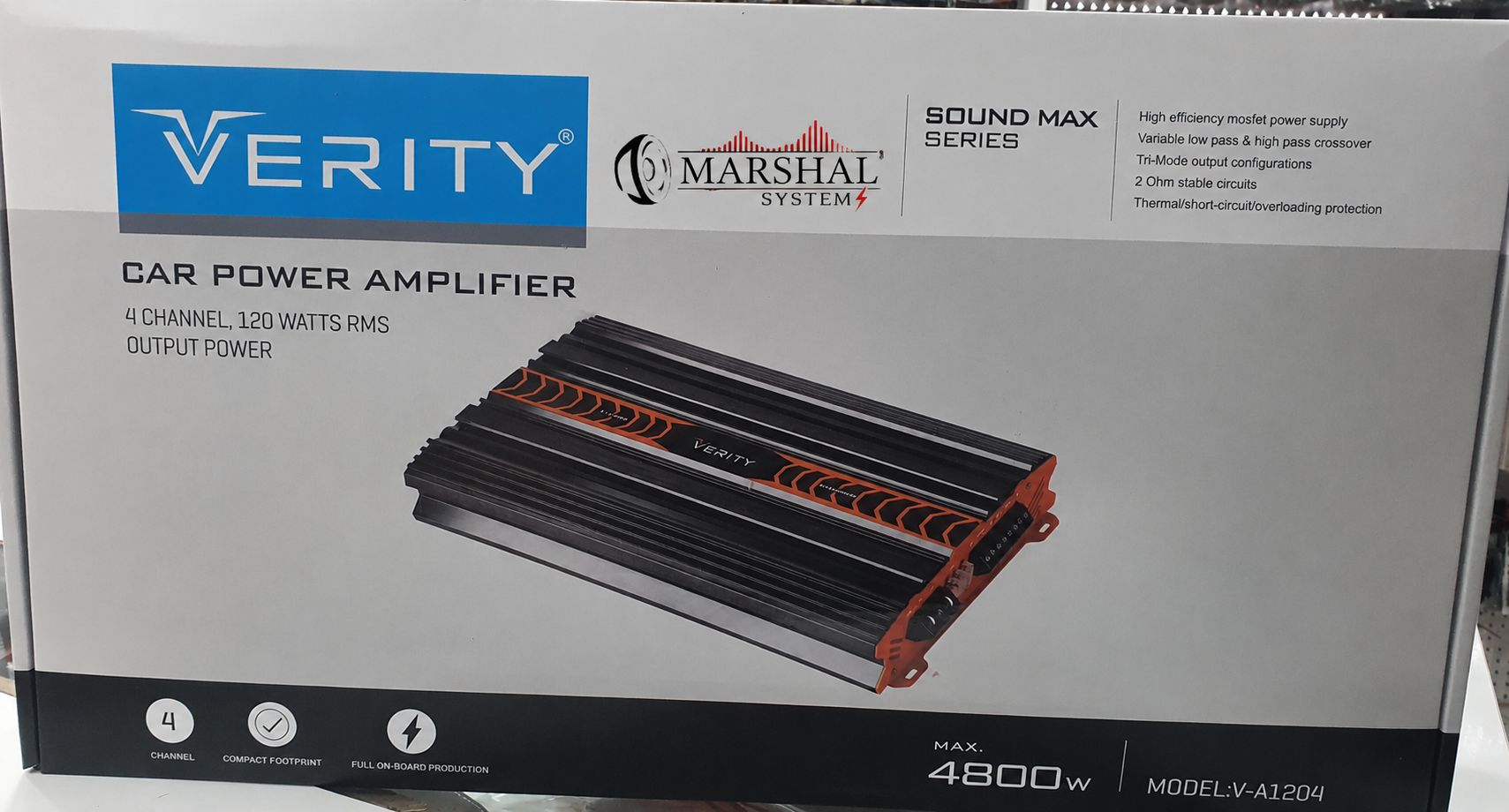 آمپلی فایر خودرو وریتی مدل v-a1204(120Rms)