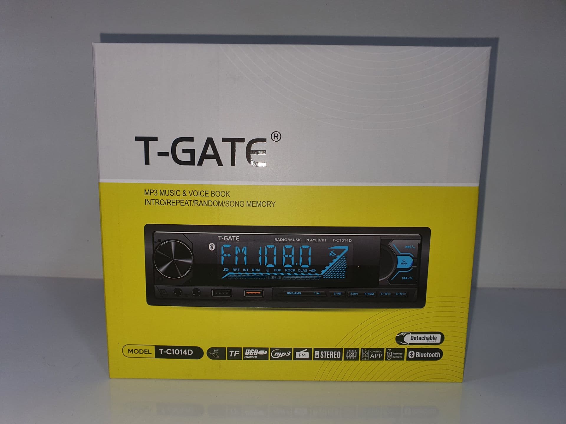 خرید رادیو پخش خودرو تی گیت مدل T-C1014D (پنل جدا) با قیمت عمده