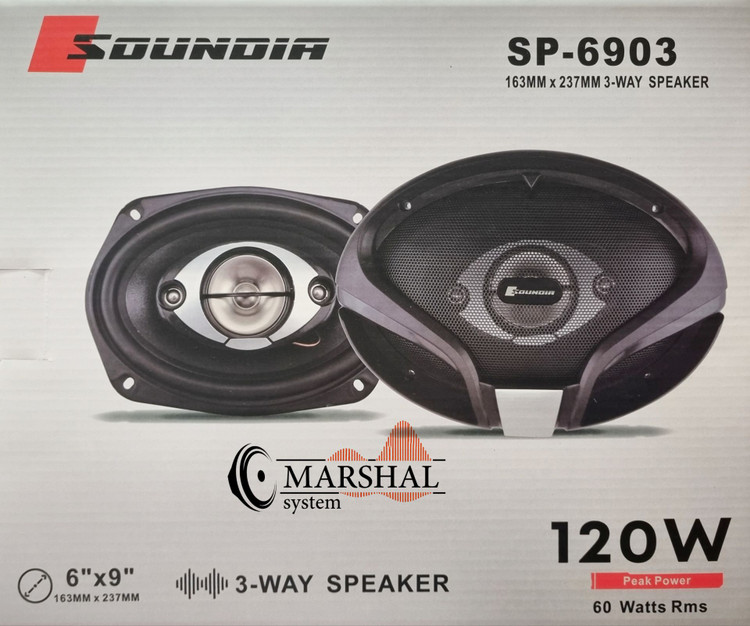 بلندگو بیضی ساندیا 120 واتی مدل SP-6903 بسته دو عددی