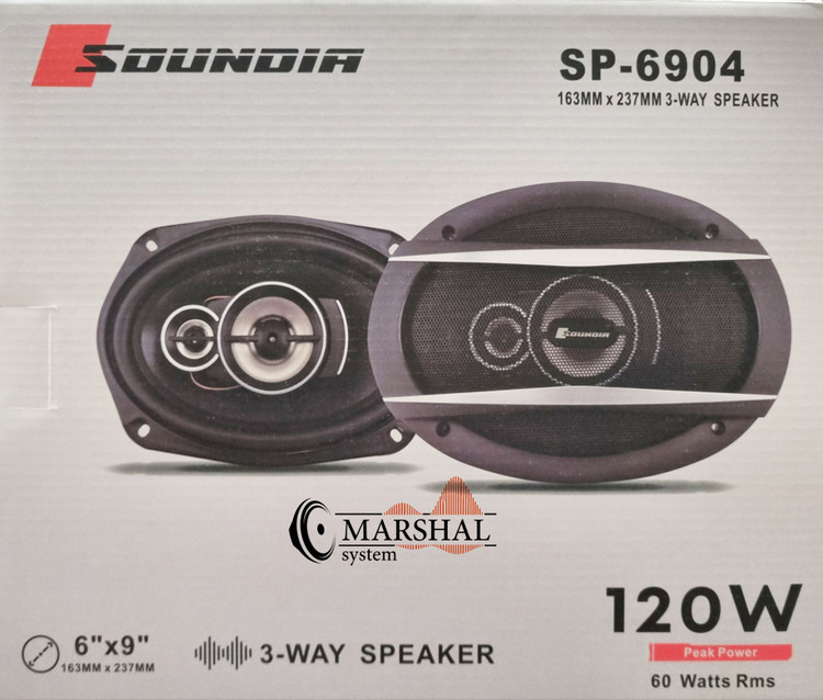 بلندگو بیضی ساندیا 120 واتی مدل SP-6904 بسته دو عددی