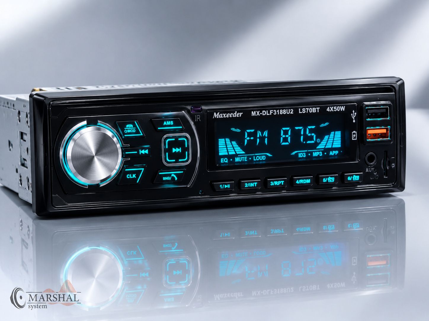 خرید و قیمت رادیو پخش بلوتوثی خودرو مکسیدر مدل LS70BT پنل ثابت